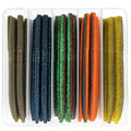 Senko Worms 5.5" 40PCS - Natural Craw Mix Wacky Worm Lures for Bass