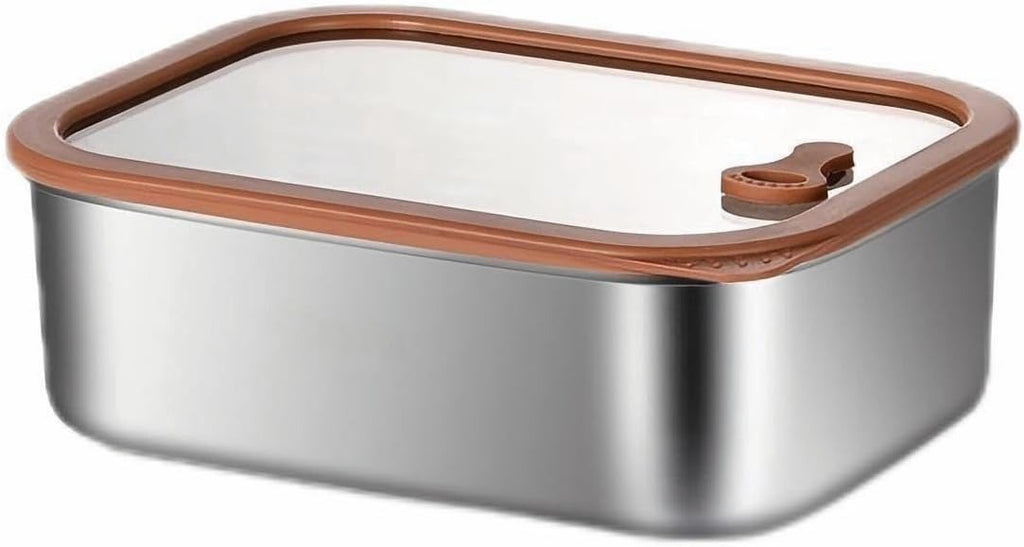 Premium 304 Stainless Steel Food Containers with Tempered Glass Lids