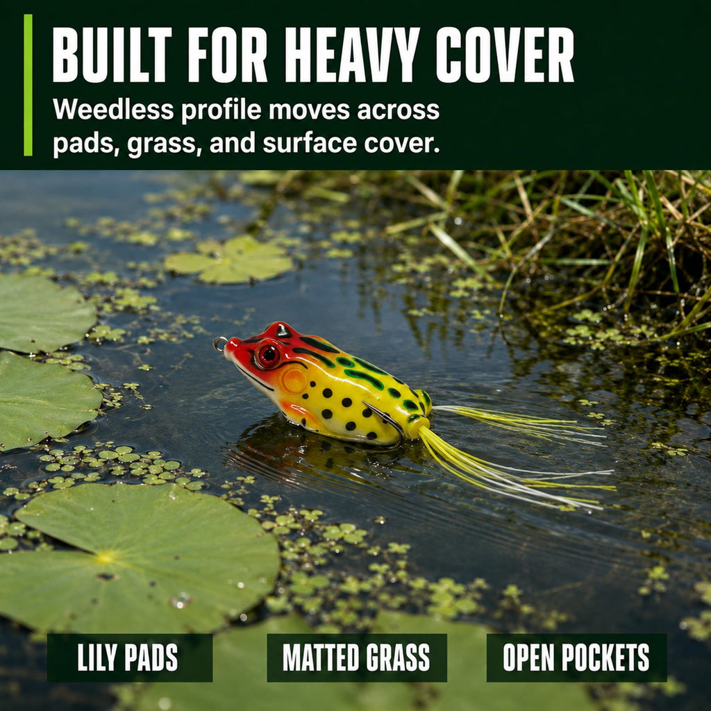 Frog Lures 2.16'' 5-Pack - Skirt Frog Classic Short Topwater Weedless Baits